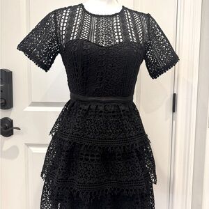 Elegant Black Lace Dress